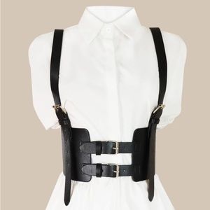 Shein Black Metal Buckle Harness Belt